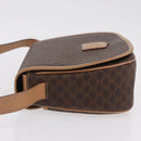 CELINE Macadam Shoulder Bag PVC Brown Gold Tone Auth mr3037A-6