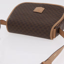 CELINE Macadam Shoulder Bag PVC Brown Gold Tone Auth mr3037A-14