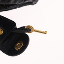 Miu Miu Hand Bag Leather Black Gold Tone Auth mr3040A-10