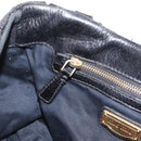 Miu Miu Hand Bag Leather Black Gold Tone Auth mr3040A-25