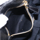 Miu Miu Hand Bag Leather Black Gold Tone Auth mr3040A-26