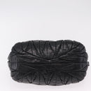 Miu Miu Hand Bag Leather Black Gold Tone Auth mr3040A-5
