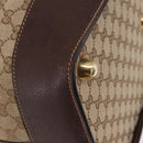 GUCCI GG Canvas Web Sherry Line Boston Bag Beige Gold Tone Auth mr3043-10