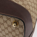 GUCCI GG Canvas Web Sherry Line Boston Bag Beige Gold Tone Auth mr3043-11