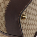 GUCCI GG Canvas Web Sherry Line Boston Bag Beige Gold Tone Auth mr3043-12