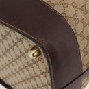 GUCCI GG Canvas Web Sherry Line Boston Bag Beige Gold Tone Auth mr3043-13