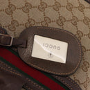 GUCCI GG Canvas Web Sherry Line Boston Bag Beige Gold Tone Auth mr3043-14