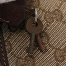 GUCCI GG Canvas Web Sherry Line Boston Bag Beige Gold Tone Auth mr3043-15