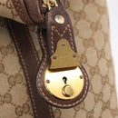 GUCCI GG Canvas Web Sherry Line Boston Bag Beige Gold Tone Auth mr3043-16