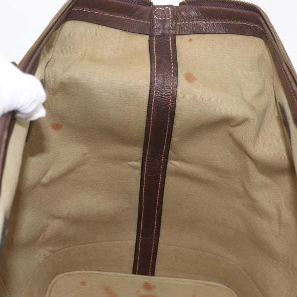 GUCCI GG Canvas Web Sherry Line Boston Bag Beige Gold Tone Auth mr3043