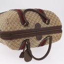GUCCI GG Canvas Web Sherry Line Boston Bag Beige Gold Tone Auth mr3043-6