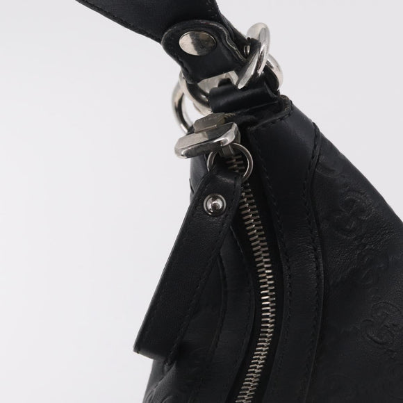 GUCCI GuccissimaGG Shoulder Bag Leather 2way Black Silver 232961 Auth mr3044A