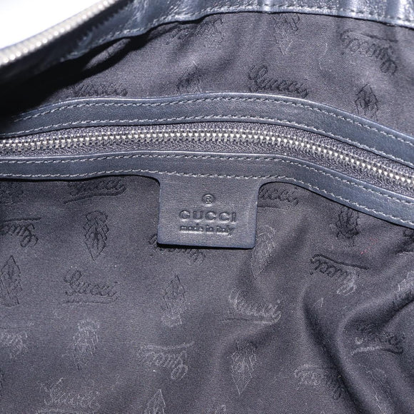 GUCCI GuccissimaGG Shoulder Bag Leather 2way Black Silver 232961 Auth mr3044A