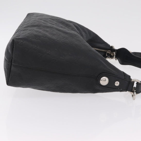 GUCCI GuccissimaGG Shoulder Bag Leather 2way Black Silver 232961 Auth mr3044A