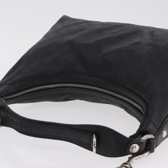 GUCCI GuccissimaGG Shoulder Bag Leather 2way Black Silver 232961 Auth mr3044A