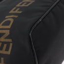 FENDI Shoulder Bag Canvas Black Gold Tone Auth mr3048A-9