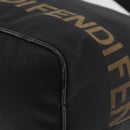 FENDI Shoulder Bag Canvas Black Gold Tone Auth mr3048A-15