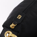 FENDI Shoulder Bag Canvas Black Gold Tone Auth mr3048A-10