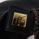 FENDI Shoulder Bag Canvas Black Gold Tone Auth mr3048A-18