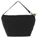 FENDI Shoulder Bag Canvas Black Gold Tone Auth mr3048A-2