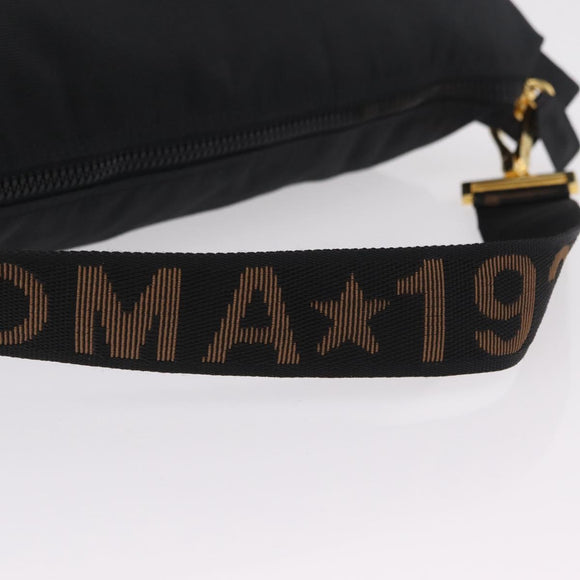 FENDI Shoulder Bag Canvas Black Gold Tone Auth mr3048A