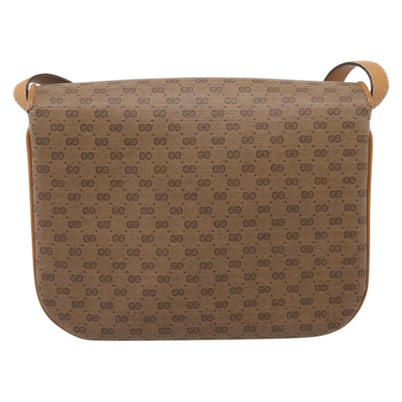GUCCI Micro GG Shoulder Bag PVC Beige Gold Tone 001 406 1780 Auth mr3049