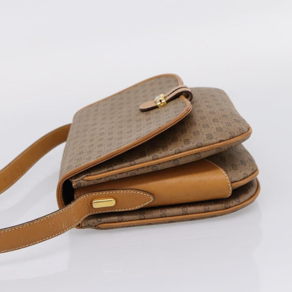 GUCCI Micro GG Shoulder Bag PVC Beige Gold Tone 001 406 1780 Auth mr3049