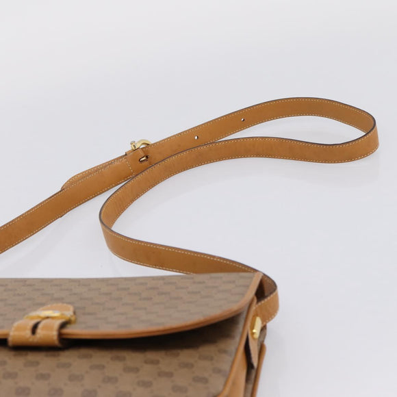 GUCCI Micro GG Shoulder Bag PVC Beige Gold Tone 001 406 1780 Auth mr3049