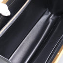 CELINE Soft Clasp Medium Shoulder Bag Leather Black Gold Tone Auth mr3051SM-10
