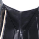 CELINE Soft Clasp Medium Shoulder Bag Leather Black Gold Tone Auth mr3051SM-18