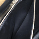 CELINE Soft Clasp Medium Shoulder Bag Leather Black Gold Tone Auth mr3051SM-21