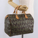 LOUIS VUITTON Monogram Graffiti Speedy 30 Hand Bag Khaki M92194 LV Auth mr3054SAV-24