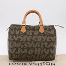 LOUIS VUITTON Monogram Graffiti Speedy 30 Hand Bag Khaki M92194 LV Auth mr3054SAV-12