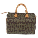 LOUIS VUITTON Monogram Graffiti Speedy 30 Hand Bag Khaki M92194 LV Auth mr3054SAV-2