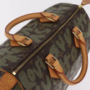 LOUIS VUITTON Monogram Graffiti Speedy 30 Hand Bag Khaki M92194 LV Auth mr3054SAV-6