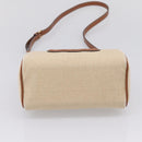 CELINE Hand Bag Canvas 2way Beige Gold Tone Auth mr3055V-5