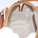 CELINE Hand Bag Canvas 2way Beige Gold Tone Auth mr3055V-20