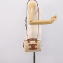 CELINE Hand Bag Canvas 2way Beige Gold Tone Auth mr3055V-22