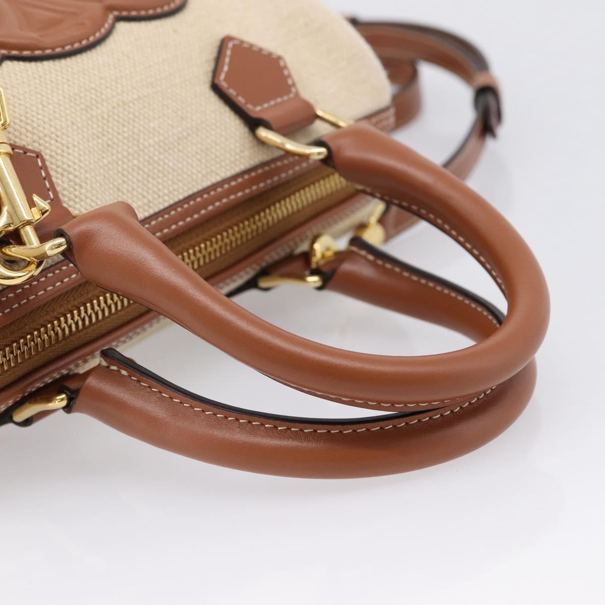 CELINE Hand Bag Canvas 2way Beige Gold Tone Auth mr3055V | Brand