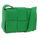 BOTTEGA VENETA MAXI INTRECCIATO Candy Cassette Bag Leather Green Auth mr3056A-1