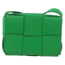 BOTTEGA VENETA MAXI INTRECCIATO Candy Cassette Bag Leather Green Auth mr3056A-13