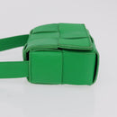 BOTTEGA VENETA MAXI INTRECCIATO Candy Cassette Bag Leather Green Auth mr3056A-4