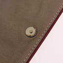 CELINE Triomphe Shoulder Bag Leather Red Gold Tone Auth mr3059A-21