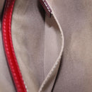 CELINE Triomphe Shoulder Bag Leather Red Gold Tone Auth mr3059A-27