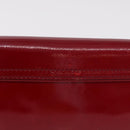 CELINE Triomphe Shoulder Bag Leather Red Gold Tone Auth mr3059A-5