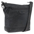 Balenciaga The Day Shoulder Bag Leather Black 223409 Auth mr3063A-1