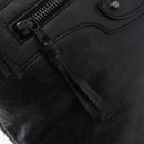 Balenciaga The Day Shoulder Bag Leather Black 223409 Auth mr3063A-17