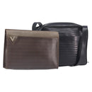 Valentino Clutch Bag Shoulder Bag PVC Leather 2 Set Black Brown Auth mr3065-1