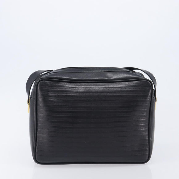 Valentino Clutch Bag Shoulder Bag PVC Leather 2 Set Black Brown Auth mr3065