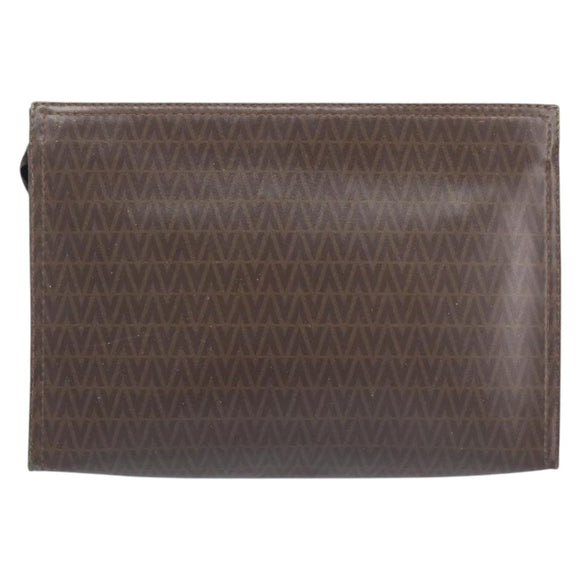 Valentino Clutch Bag Shoulder Bag PVC Leather 2 Set Black Brown Auth mr3065